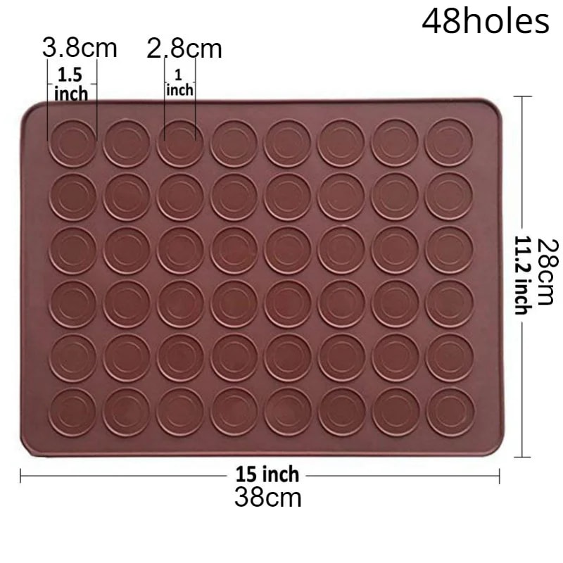 Non-Stick Silicone Macaron Baking Mat - Food Grade, Safe, and Reusable