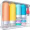 Silicone Travel Bottles Set, Leak-Proof Refillable Toiletry Containers for Shampoo, Shower, and Cosmetics