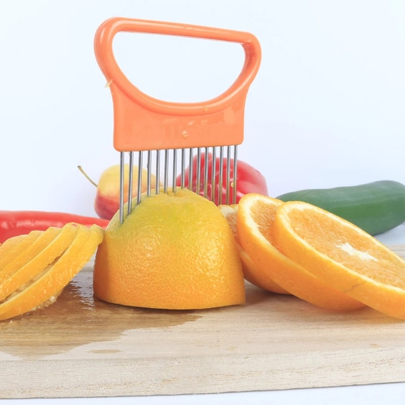 Vegetable Slicer Onion Cutter Easy Tomato Onion Slicing Guide 5