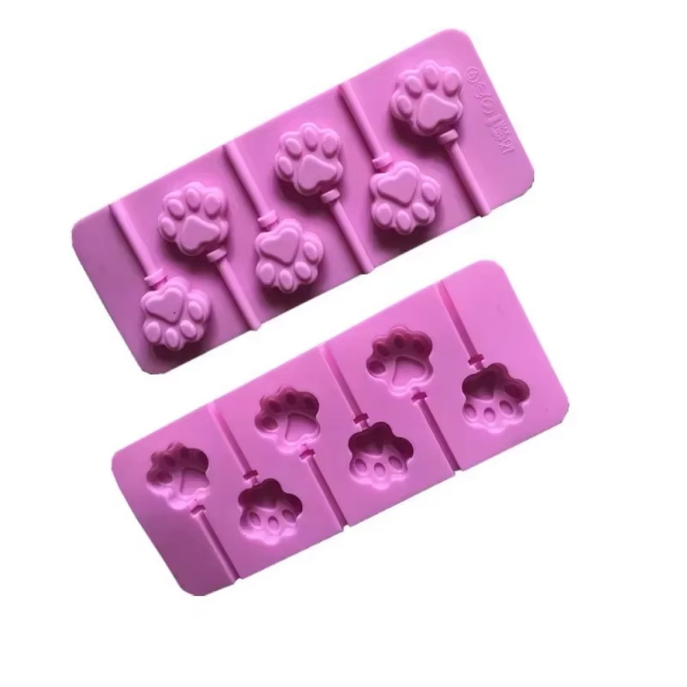 Cat Dog Paw Silicone Mold for DIY Baking, Pastry, Chocolate, Lollipops & Cake Decor