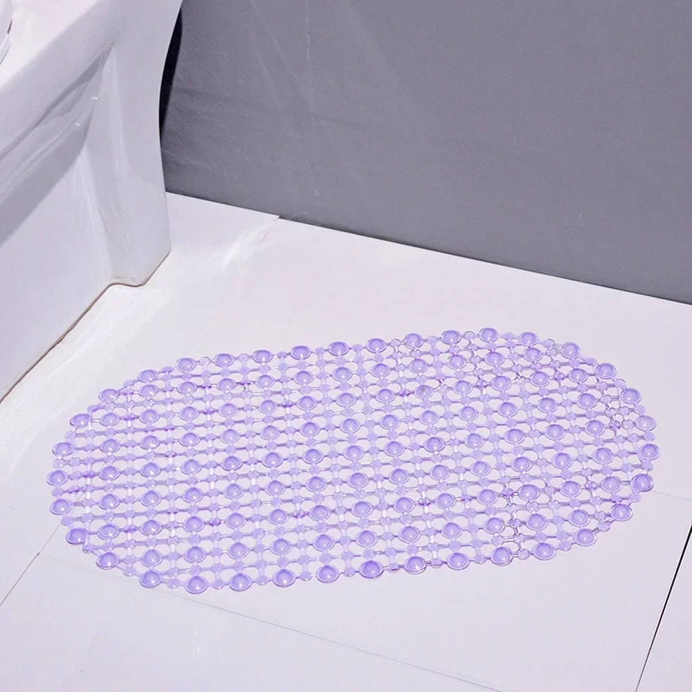 Soft PVC NonSlip Bath Mat With Suction Cups AntiSkid Massage Shower Mat For Bathroom Safety 3