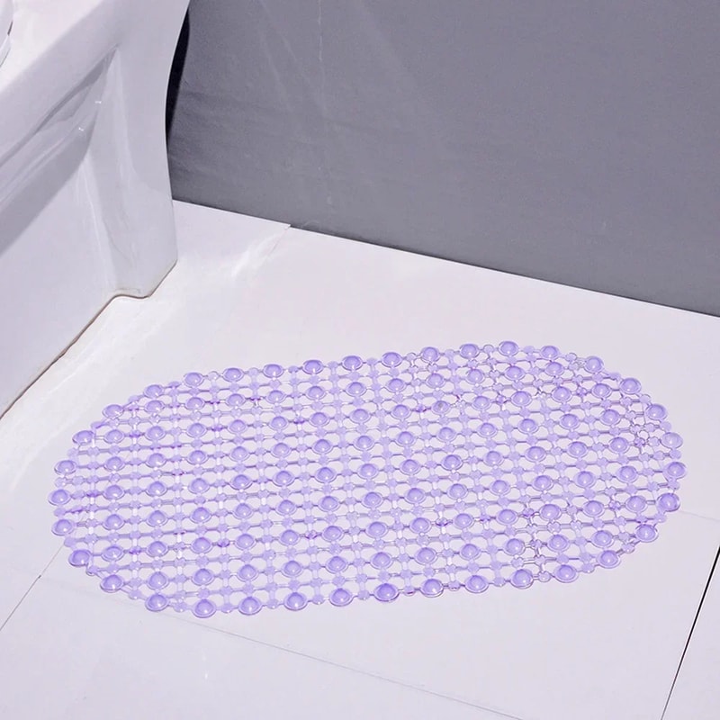 Soft PVC NonSlip Bath Mat With Suction Cups AntiSkid Massage Shower Mat For Bathroom Safety 3