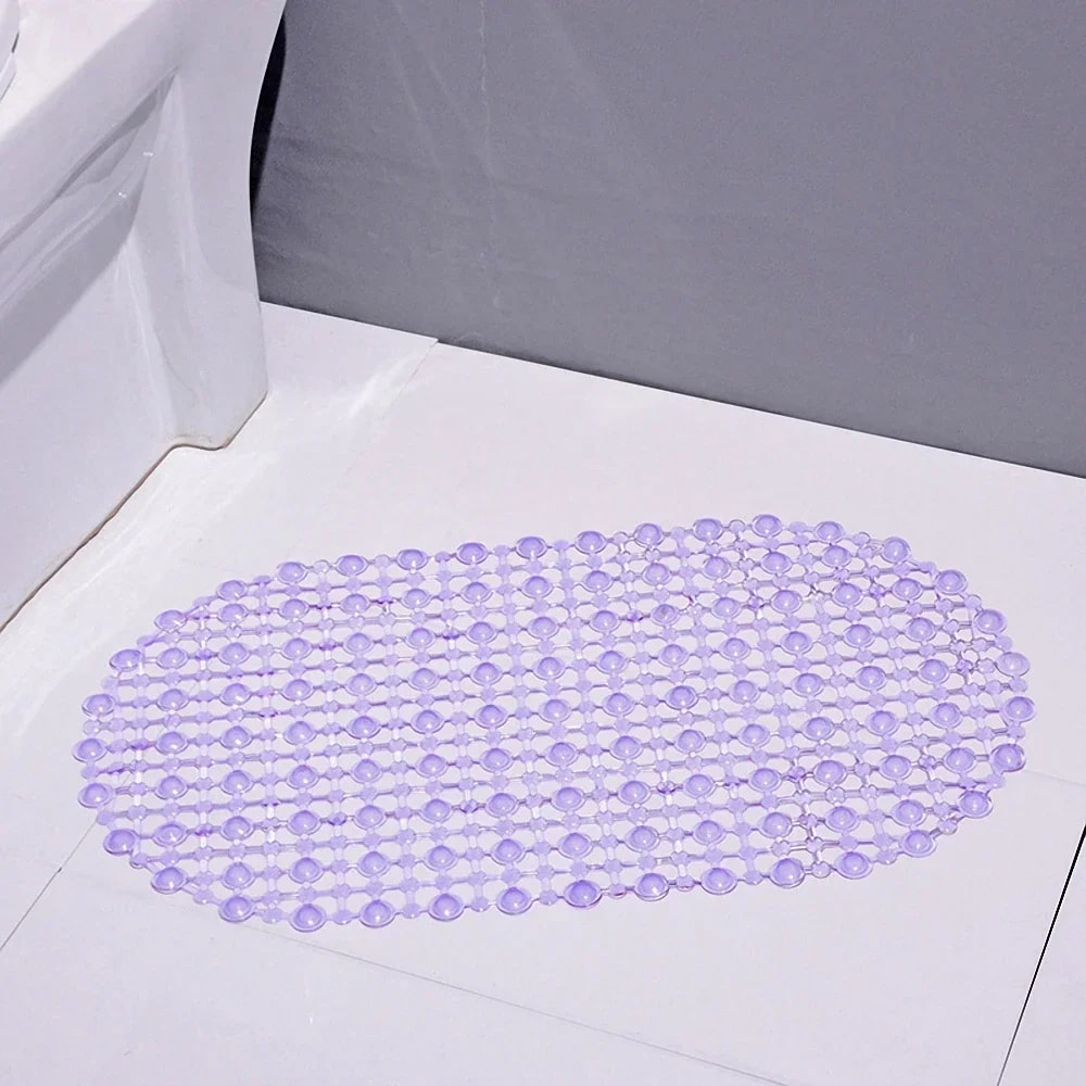 Soft PVC NonSlip Bath Mat With Suction Cups AntiSkid Massage Shower Mat For Bathroom Safety 7