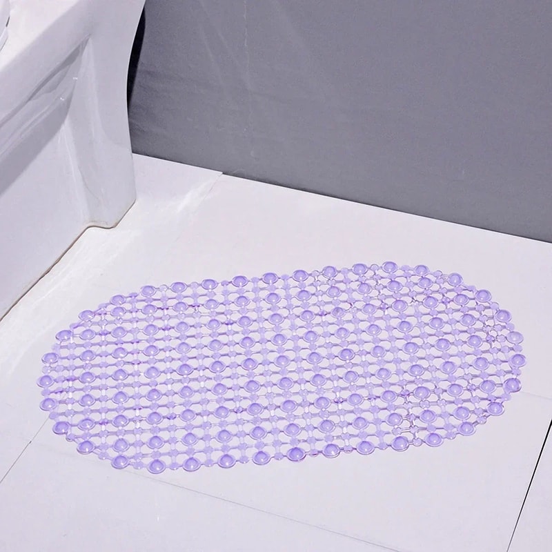 Soft PVC NonSlip Bath Mat With Suction Cups AntiSkid Massage Shower Mat For Bathroom Safety 7