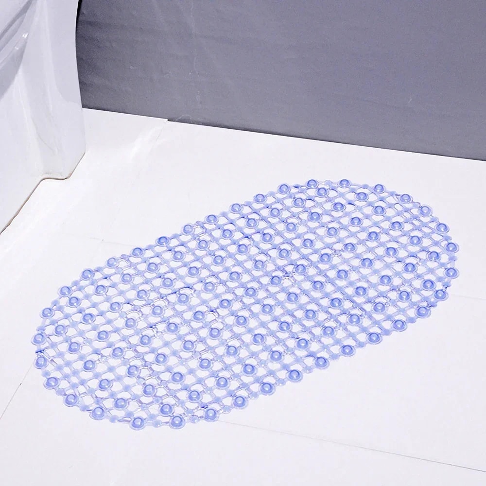 Soft PVC NonSlip Bath Mat With Suction Cups AntiSkid Massage Shower Mat For Bathroom Safety 8