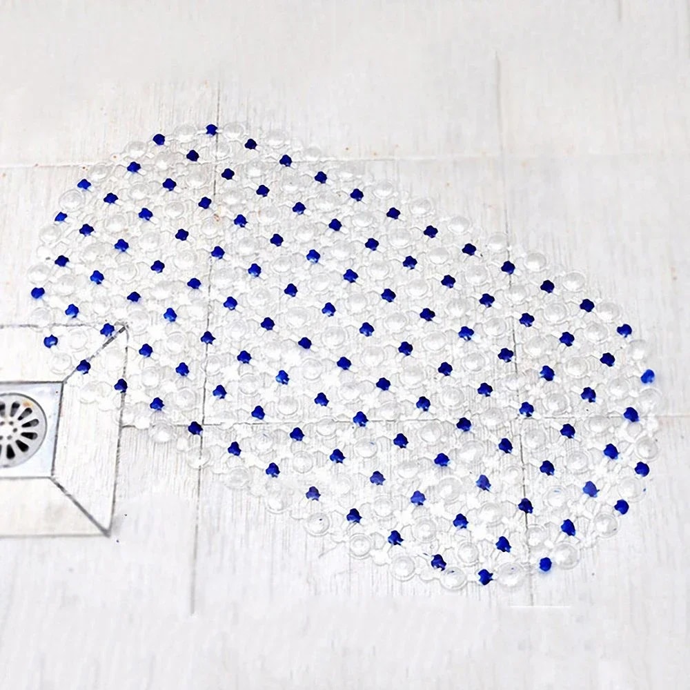 Soft PVC NonSlip Bath Mat With Suction Cups AntiSkid Massage Shower Mat For Bathroom Safety 9