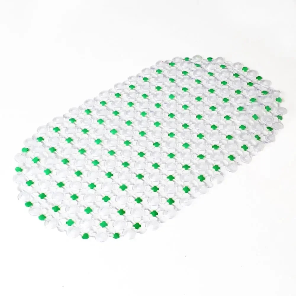 Soft PVC NonSlip Bath Mat With Suction Cups AntiSkid Massage Shower Mat For Bathroom Safety 10
