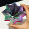 Printed Fractal Hexagon Toy Mesmerizing Spiral Design PocketSized Stress Reliever Exquisite Decor 0