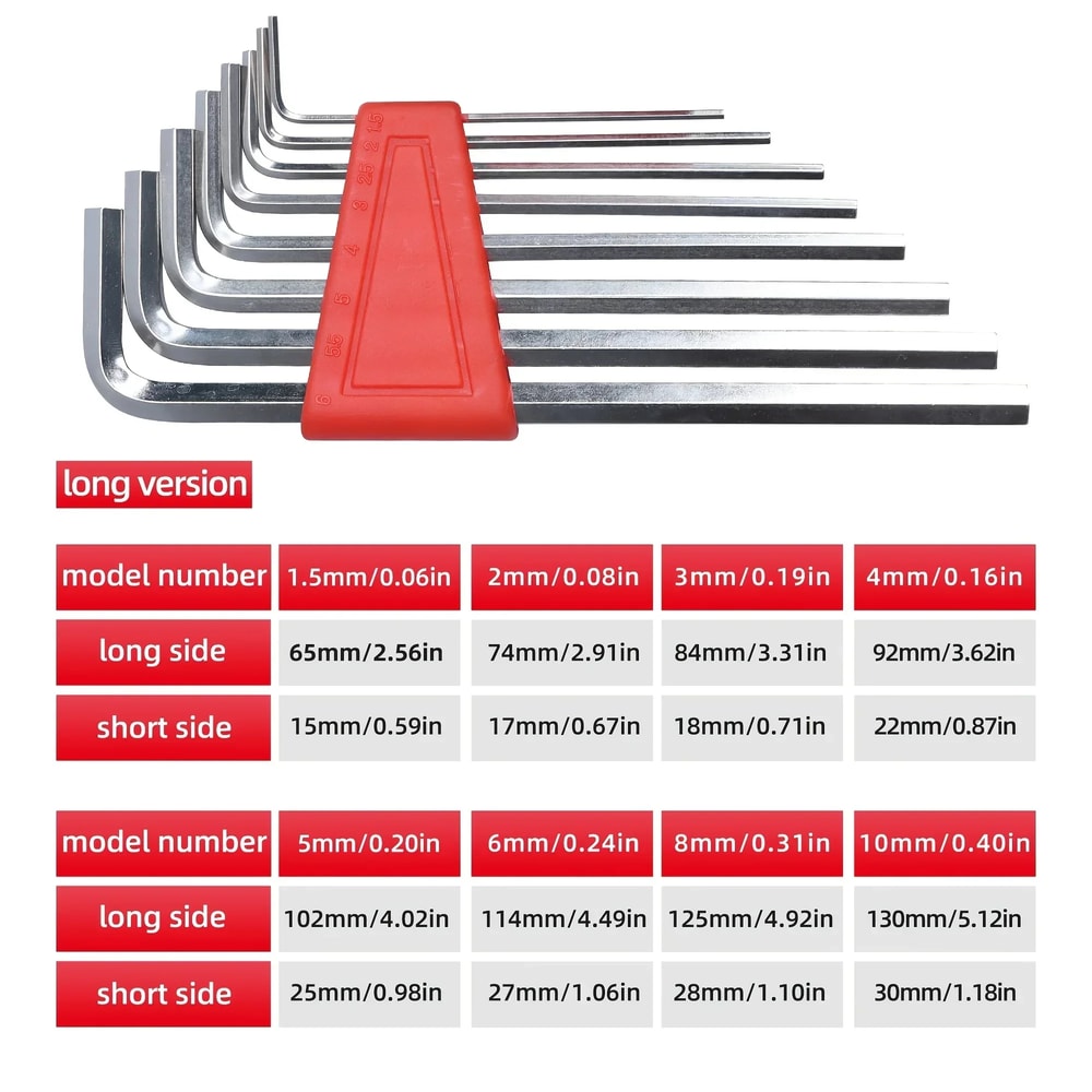 Allen Wrench Set Compact Metric Inch L Wrench Tool Set For Easy Carry 1