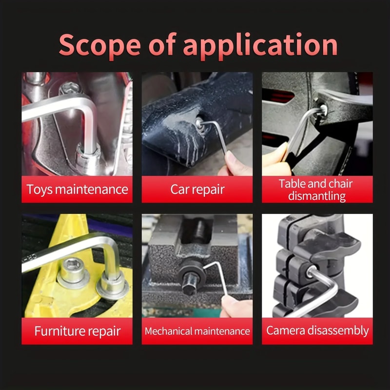 Allen Wrench Set Compact Metric Inch L Wrench Tool Set For Easy Carry 3