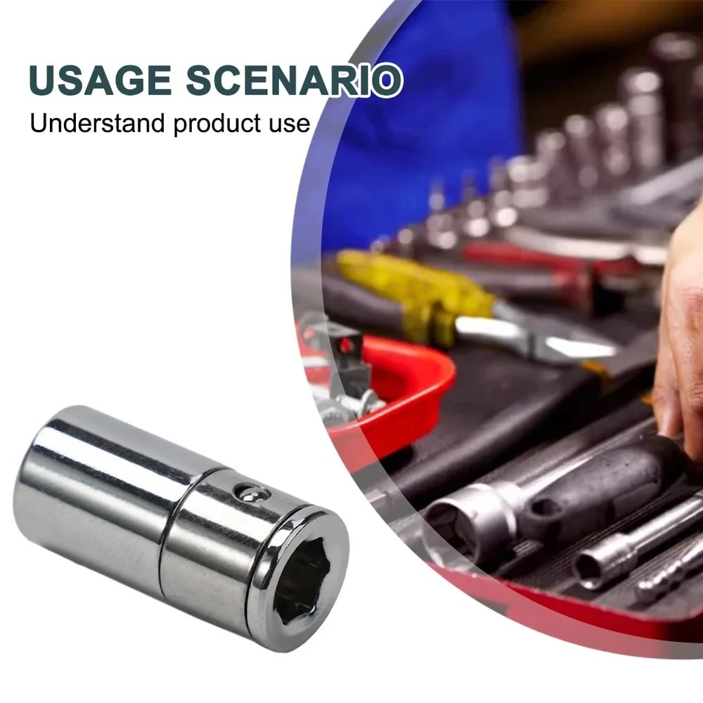 Square Drive to Hex Shank Socket Bits Converter – Quick Release Screwdriver Adapter Tool