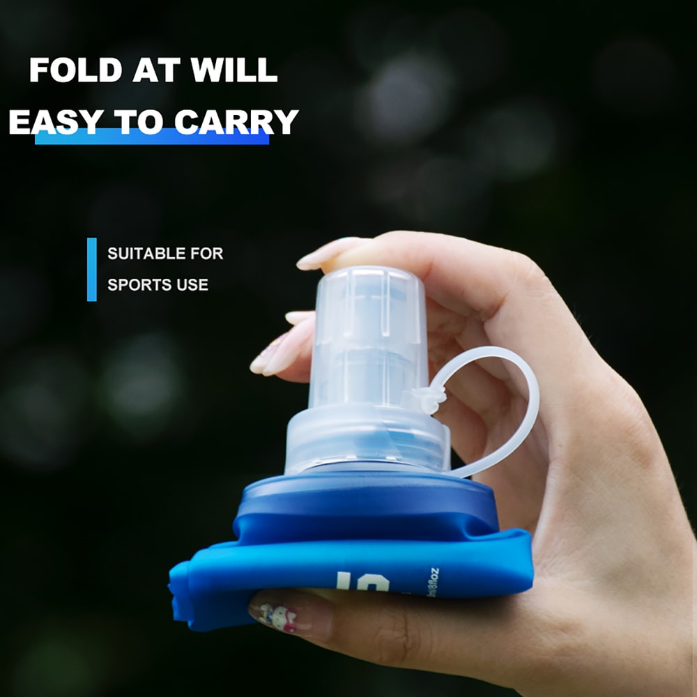 Collapsible Silicone Water Bottle for Outdoor Adventures – Portable & Space-Saving for Hiking, Runn