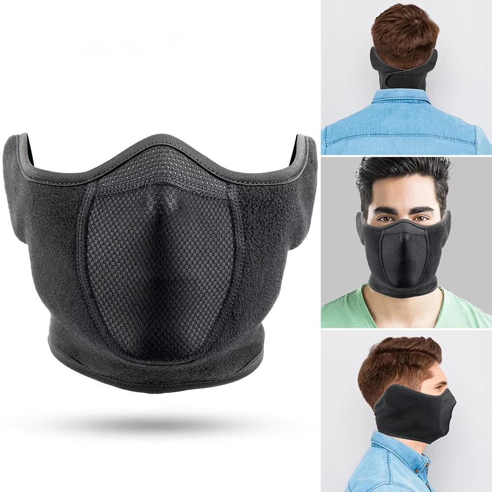 Winter Cycling Face Mask Windproof Fleece Skiing Protection For Cold Weather 0