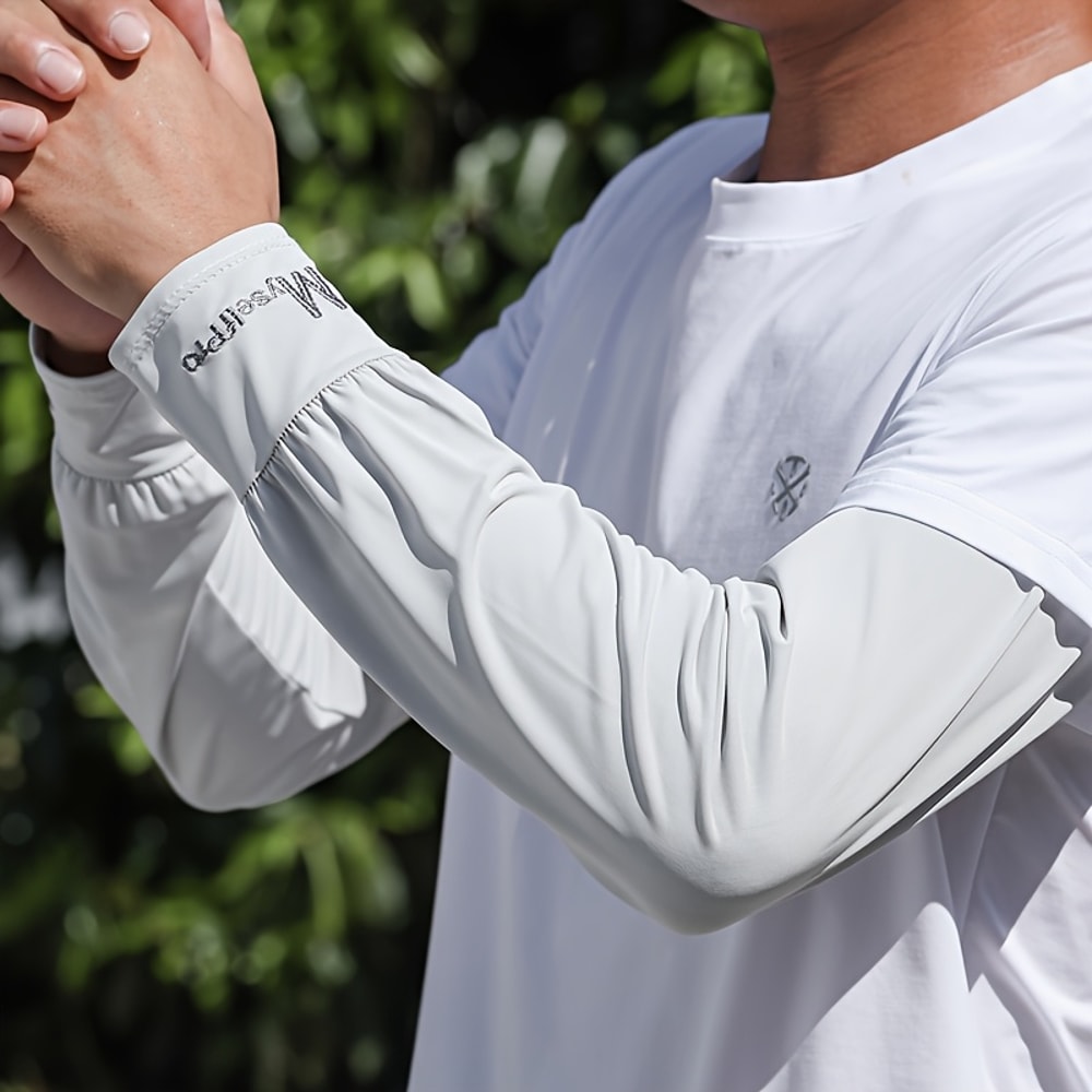 Cooling Arm Sleeves for Men – Breathable, Sun Protection, Ice Silk Sleeves for Summer Sports, Cycling, and Driving