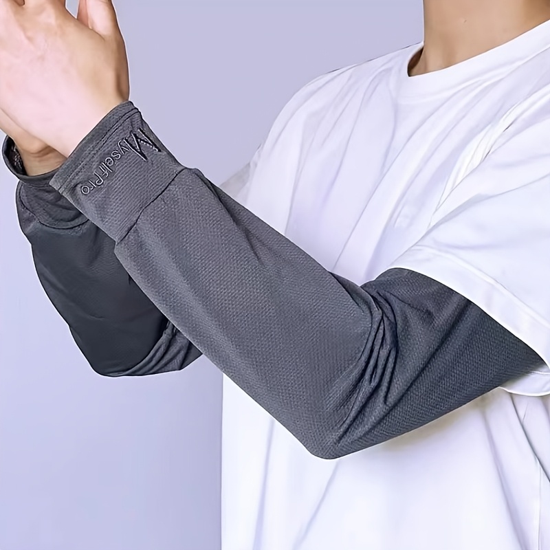 Cooling Arm Sleeves for Men – Breathable, Sun Protection, Ice Silk Sleeves for Summer Sports, Cycling, and Driving