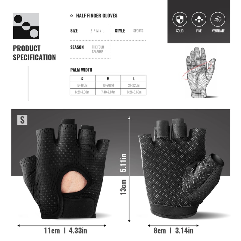 Breathable Gym Gloves for Women – Anti-Slip, Half Finger Gloves for Weightlifting, Cycling, Yoga & Fitness