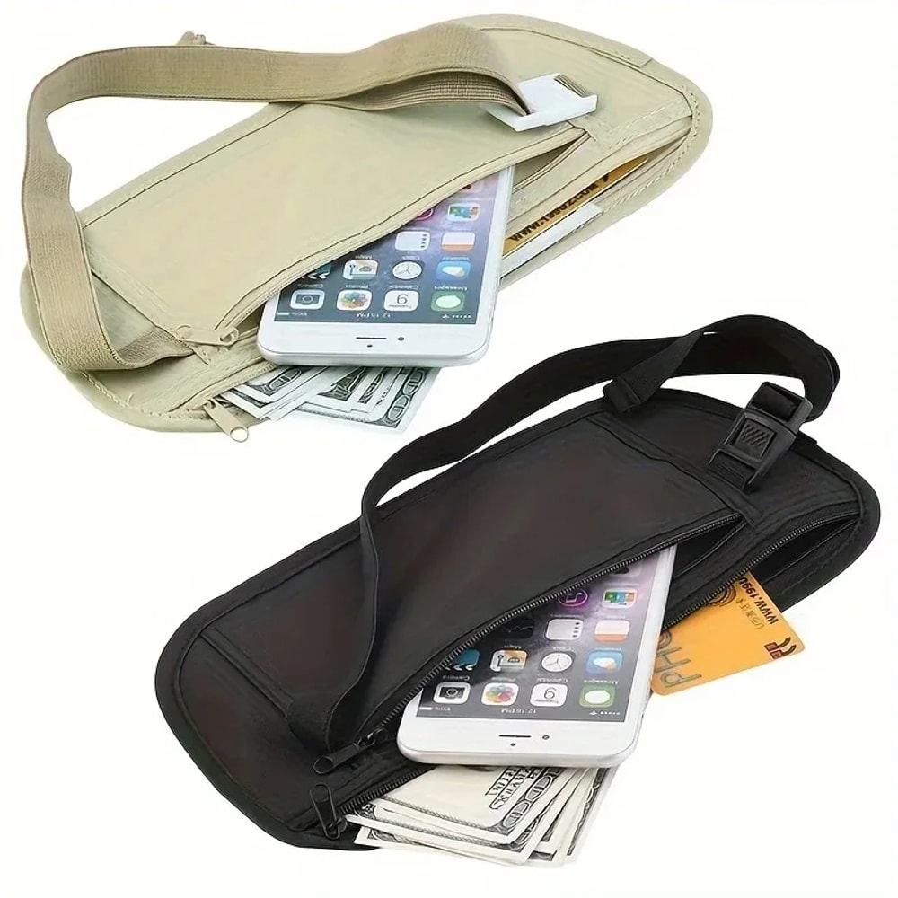 Invisible Running Waist Bag Secure Passport And Money Belt Pouch 4