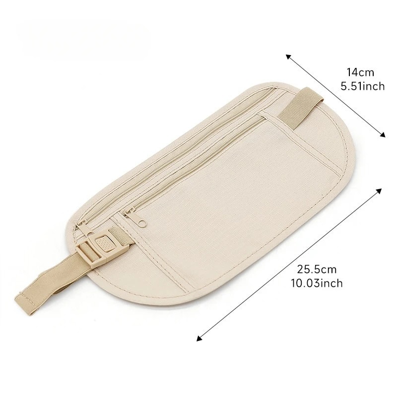 Invisible Running Waist Bag Secure Passport And Money Belt Pouch 5