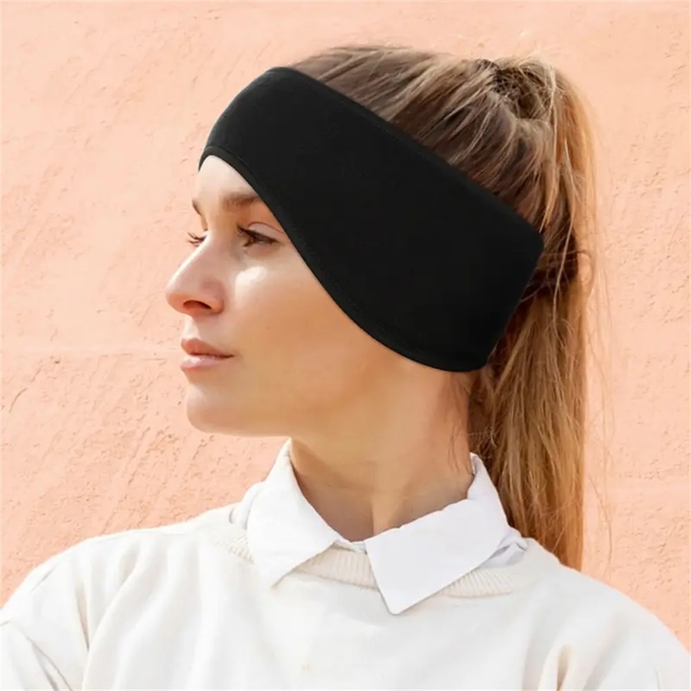 Winter Headband Fleece Ear Cover for Cycling & Running - Windproof & Breathable Sweatband