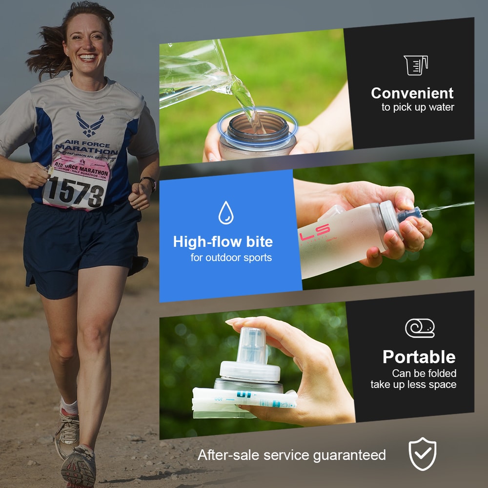 Collapsible Sports Water Bottle for Hiking, Cycling, Running & Fitness – Convenient Large Caliber Design