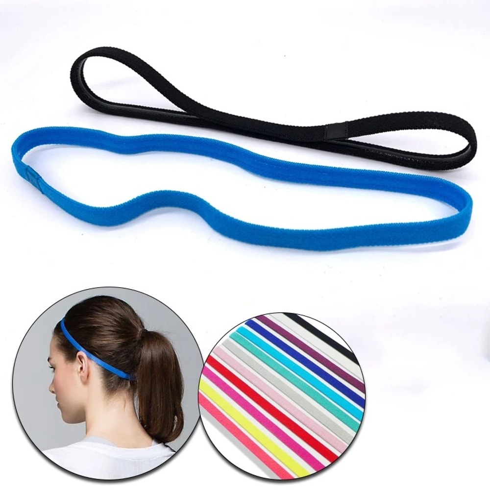 AntiSlip Yoga Headbands For Women Men Elastic Sports Sweatbands For Running Football 1