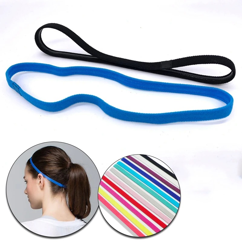 AntiSlip Yoga Headbands For Women Men Elastic Sports Sweatbands For Running Football 1