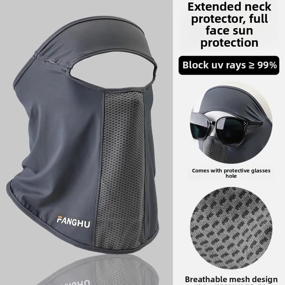 AntiUV Ice Silk Sunscreen Mask With Eyeglass Hole For Sports Outdoor Protection 0