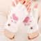 Warm Cat Claw Paw Plush Mittens for Women – Soft Fingerless Winter Gloves, Cozy and Cute