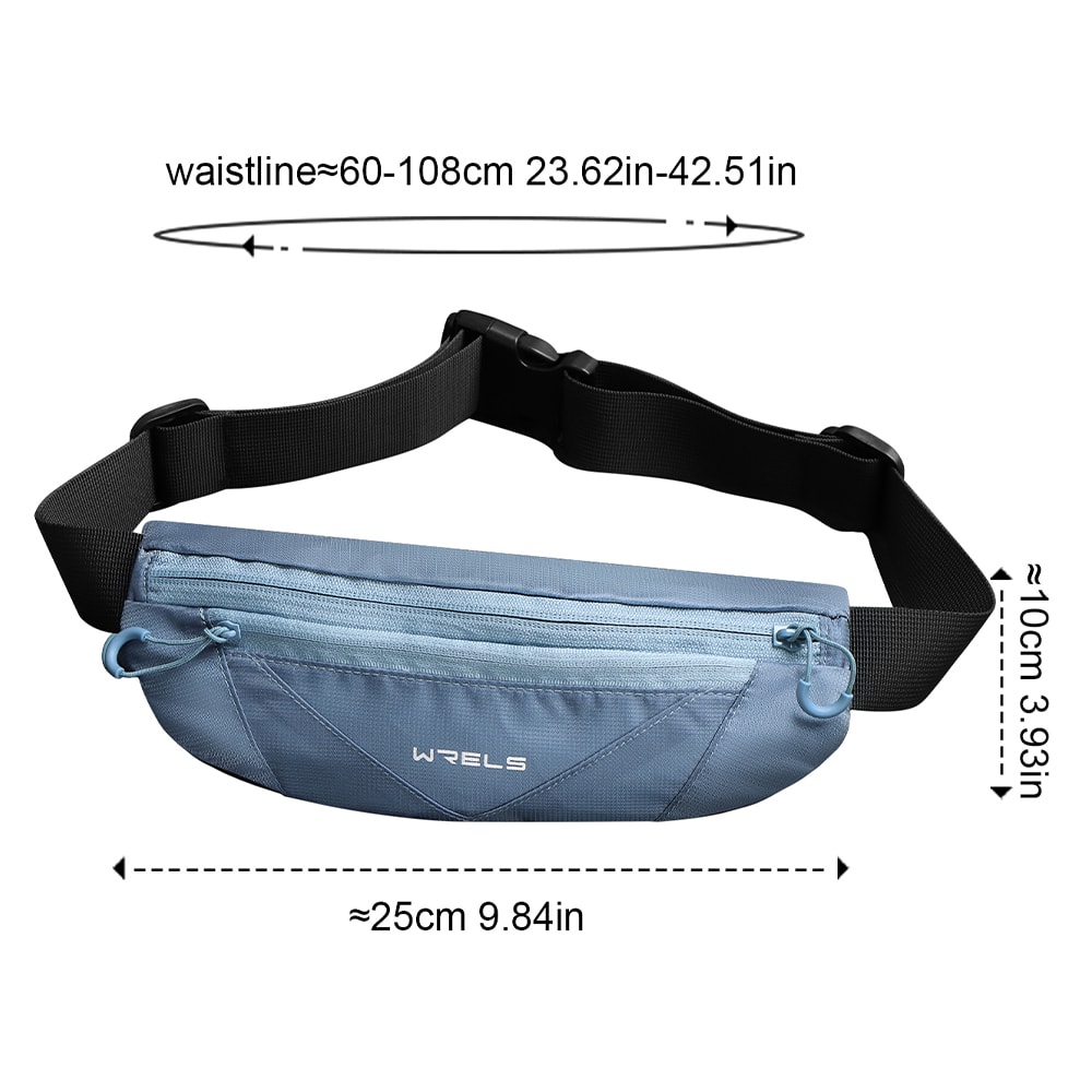 WRELS Waterproof Running Sports Belt For Men Women Marathon Cycling Waist Pack With Phone Pocket 4
