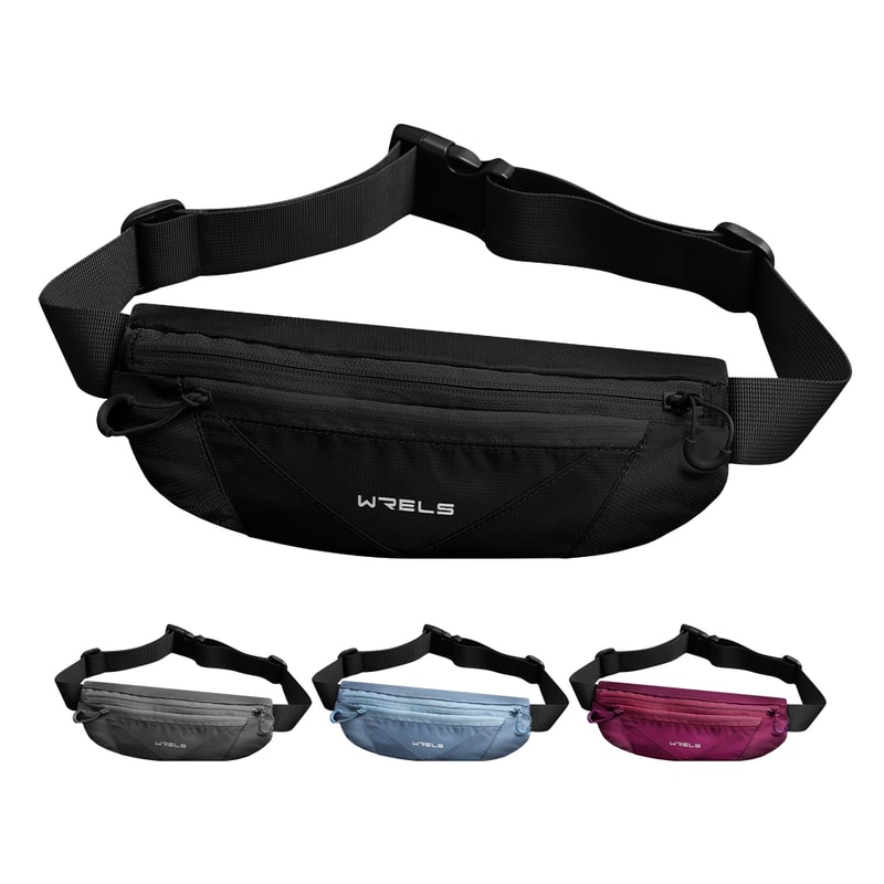 WRELS Waterproof Running Sports Belt For Men Women Marathon Cycling Waist Pack With Phone Pocket 5
