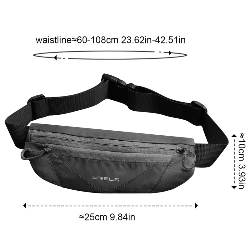 WRELS Waterproof Running Sports Belt For Men Women Marathon Cycling Waist Pack With Phone Pocket 7