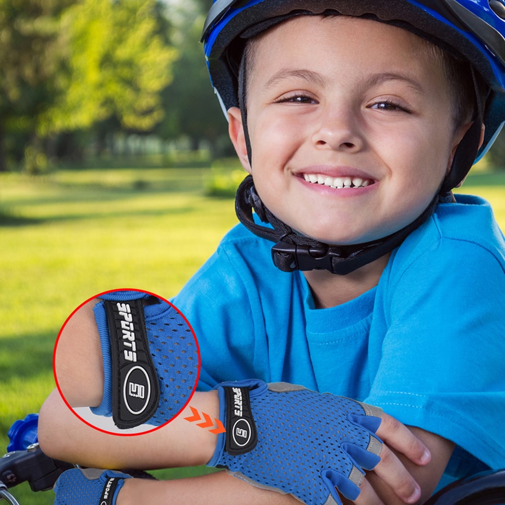 Outdoor Sports Half Finger Gloves for Kids – Antislip, Breathable, Perfect for Spring & Summer Cycling