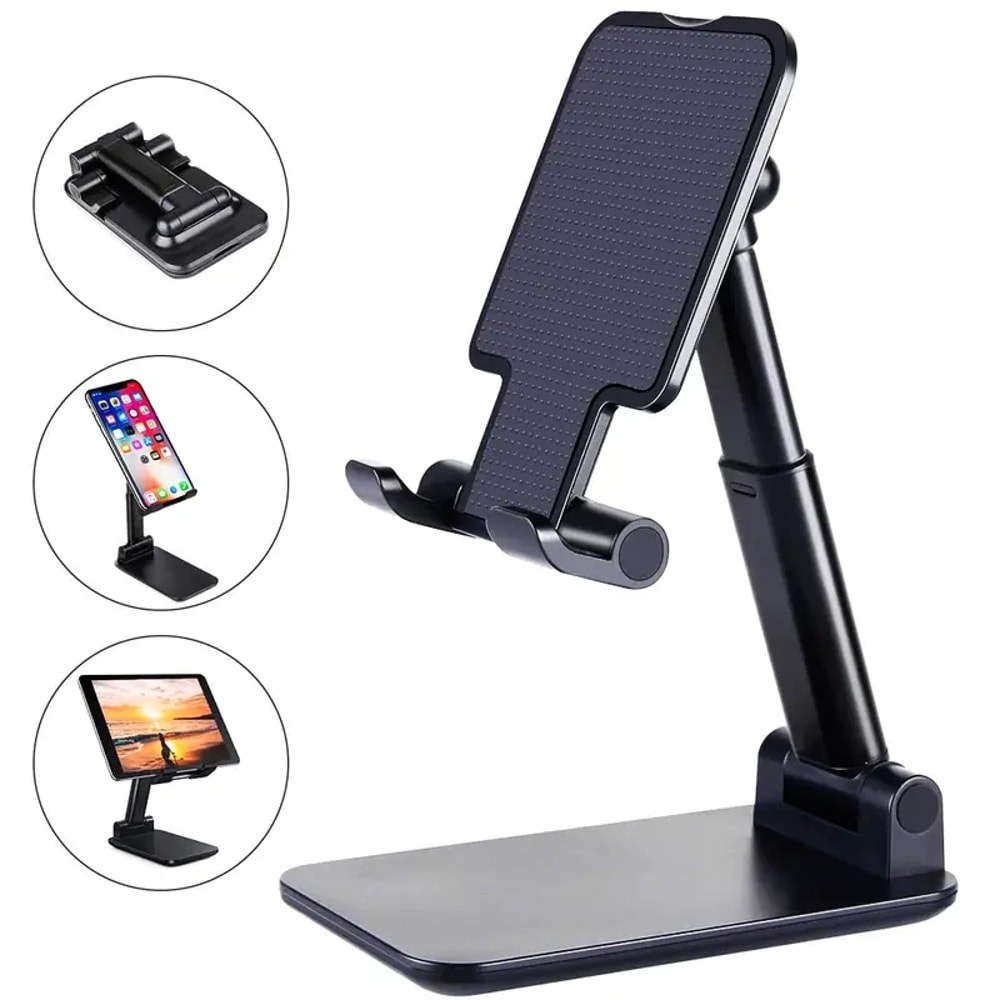 Adjustable Desk Mobile Phone Stand for iPhone, iPad, Xiaomi, and More - Universal Tablet Holder
