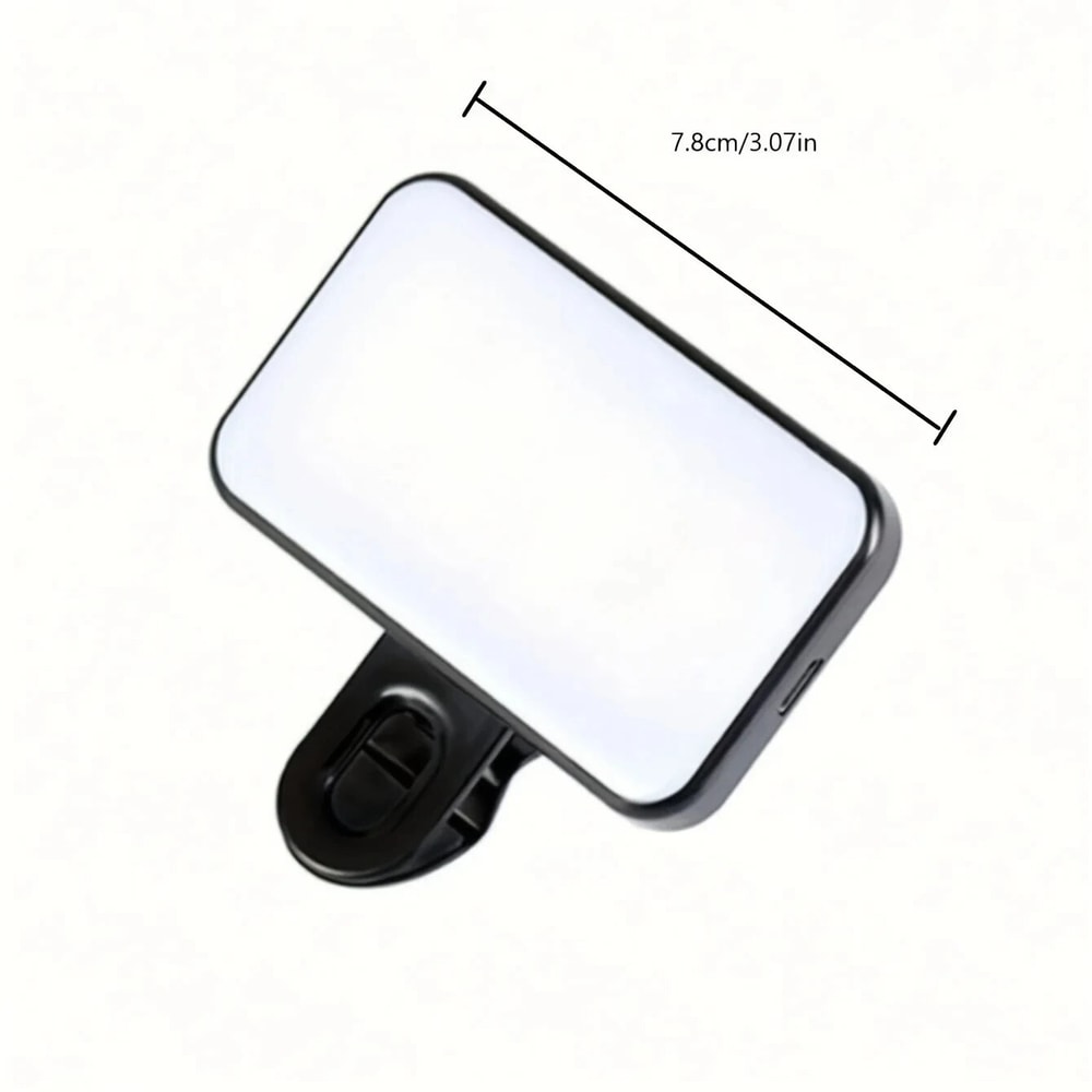Portable Mini Selfie Light with 3 Adjustable Brightness Modes – Rechargeable Clip-On for Phones, Laptops, Tablets