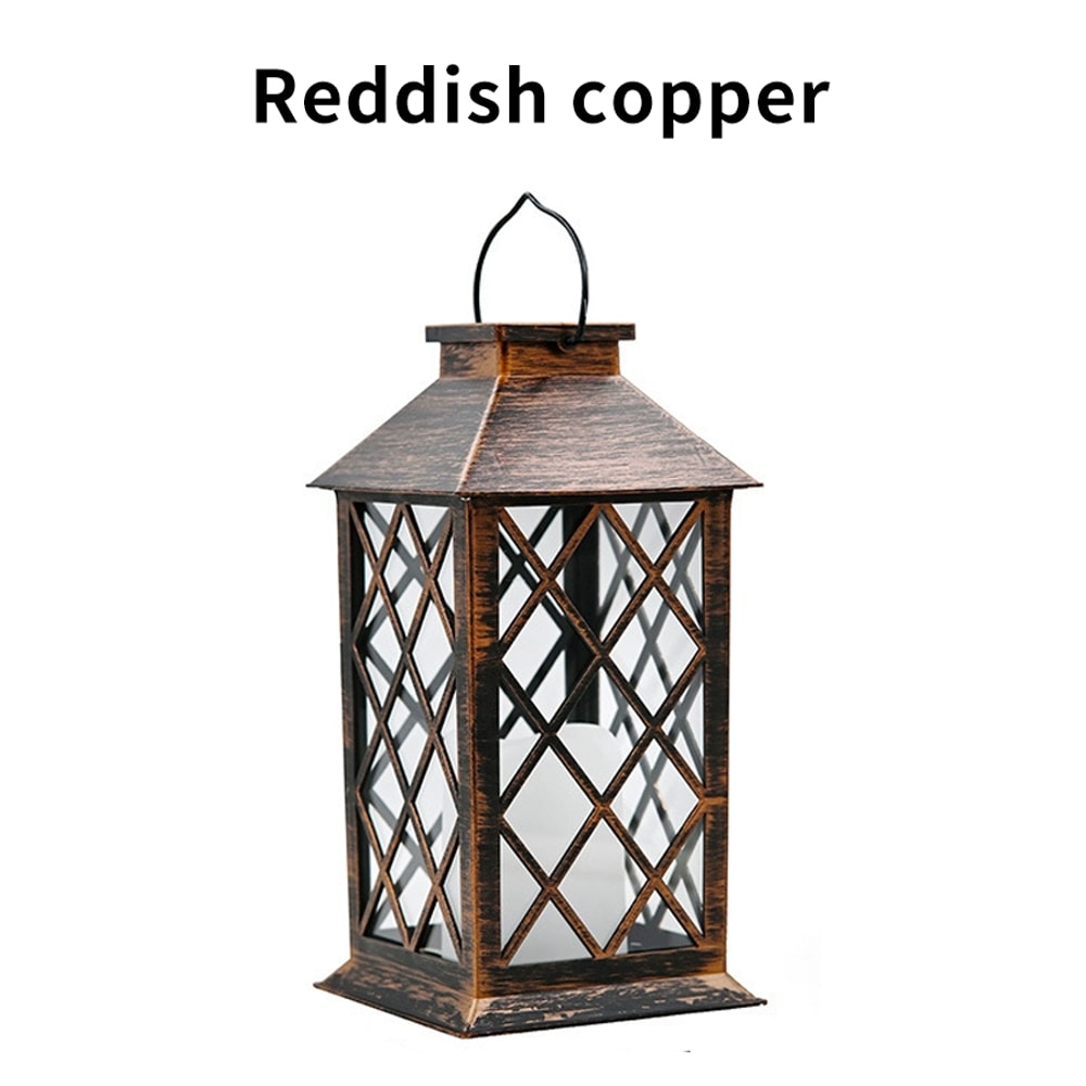 Solar Lantern Candle Light Outdoor Hanging Garden Decor Waterproof Solar Lights For Lawn Landscap 6