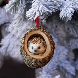 christmas acrylic animal ornaments - cute tree pendants for festive decor