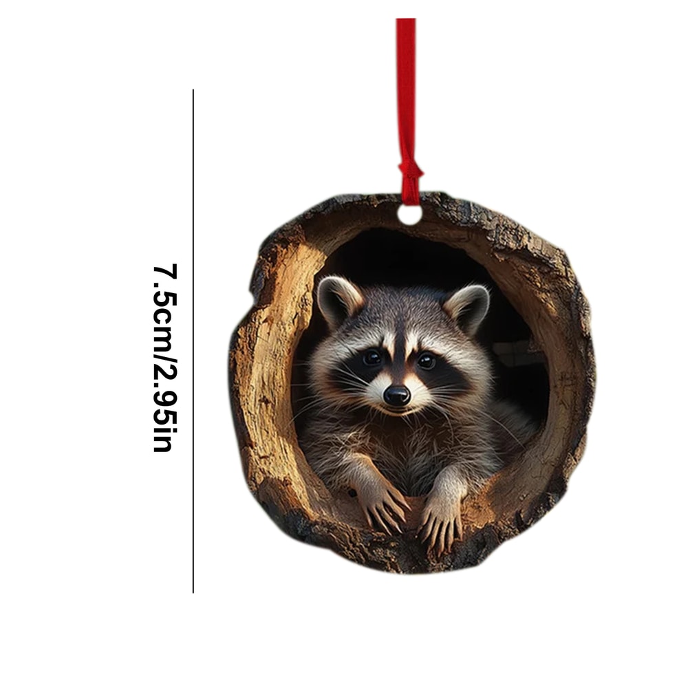 Christmas Acrylic Animal Ornaments - Cute Tree Pendants for Festive Decor