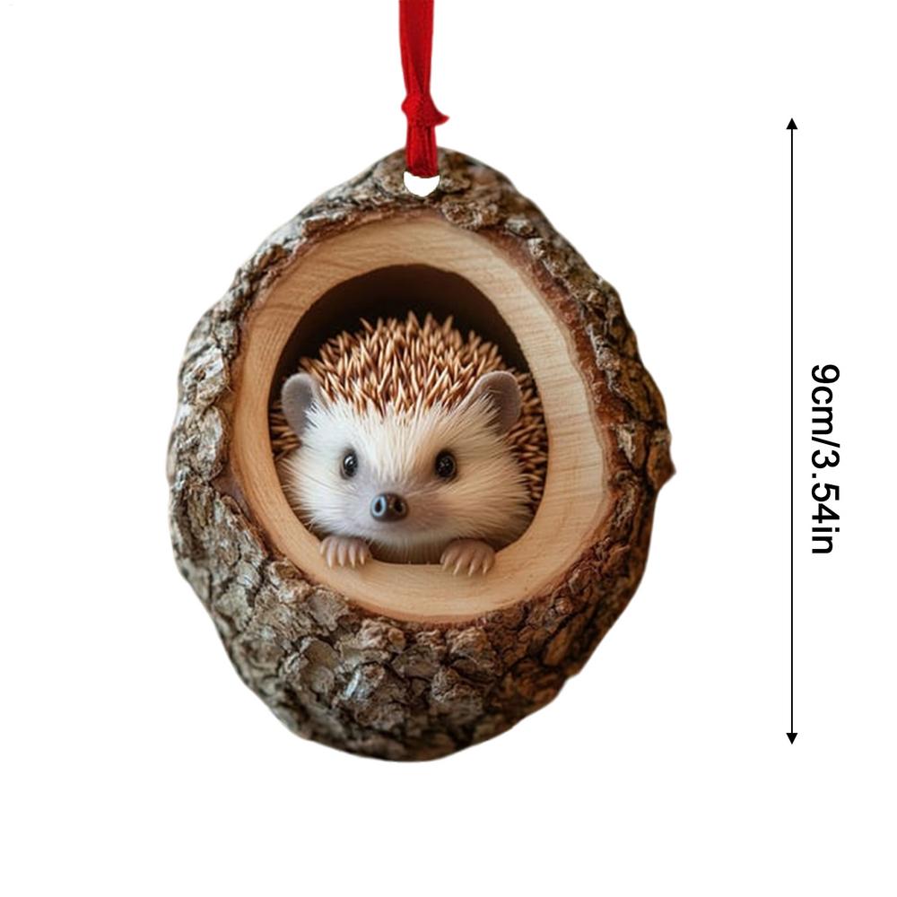 Christmas Acrylic Animal Ornaments - Cute Tree Pendants for Festive Decor