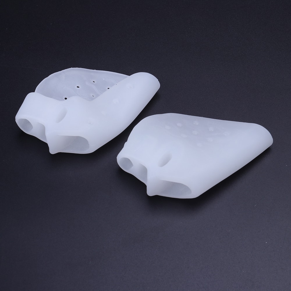 Gel Toe Separator Protector for Bunion Relief with Forefoot Cushion Pad – 3-Toe Holes Toe Spacer for Hallux big