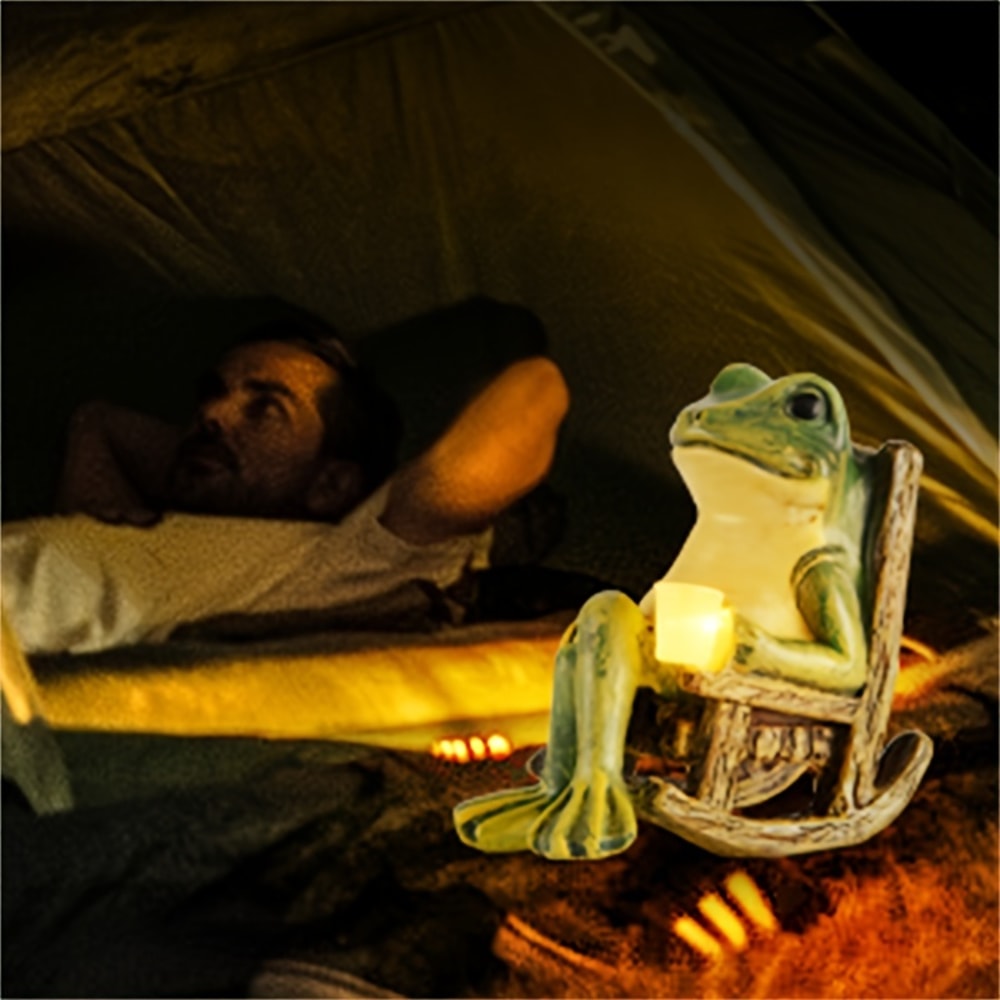 Solar Powered Frog Garden Statue – Perfect for Indoor and Outdoor Decor, Ideal Gift for Halloween and Christmas