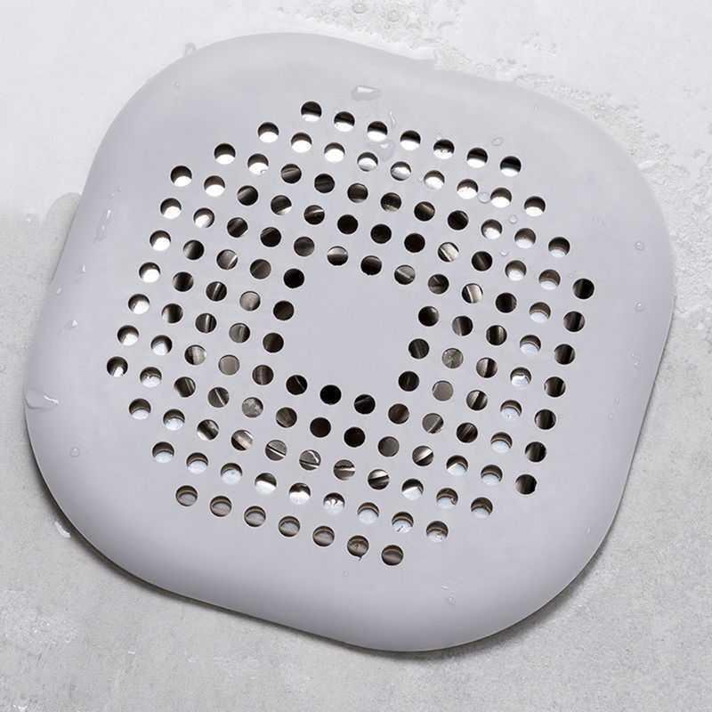 Square Silicone Drain Cover Bathroom Hair Filter Drainage Mat For Household Use 5