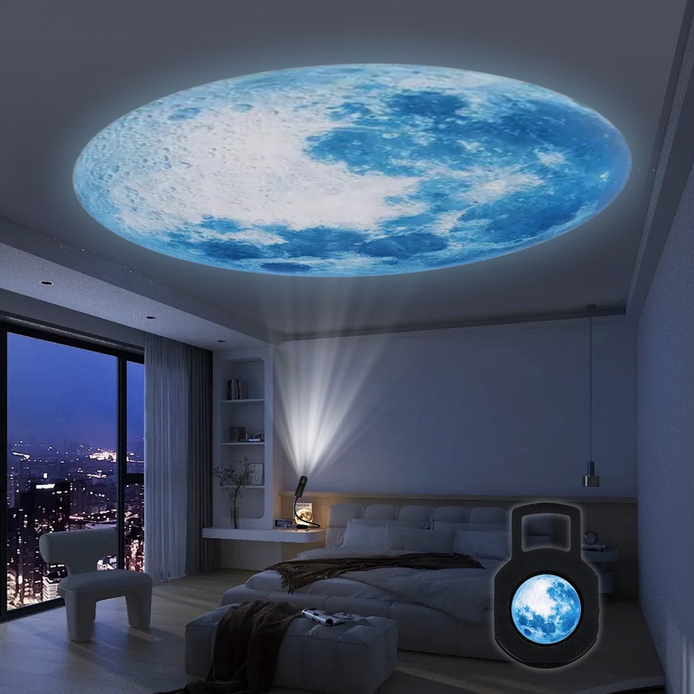LED Moon Lamp - Blue Planet Night Light