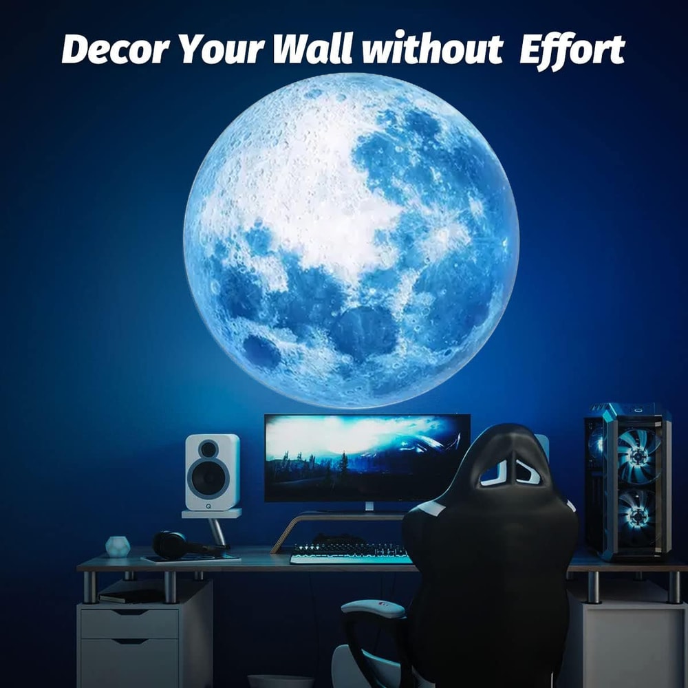 LED Moon Lamp - Blue Planet Night Light