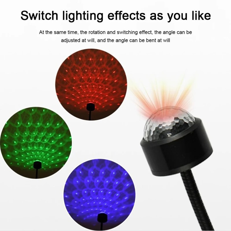 Mini LED Car Roof Star Projector – USB Decorative Atmosphere Galaxy Lamp for Auto Roof Ceiling