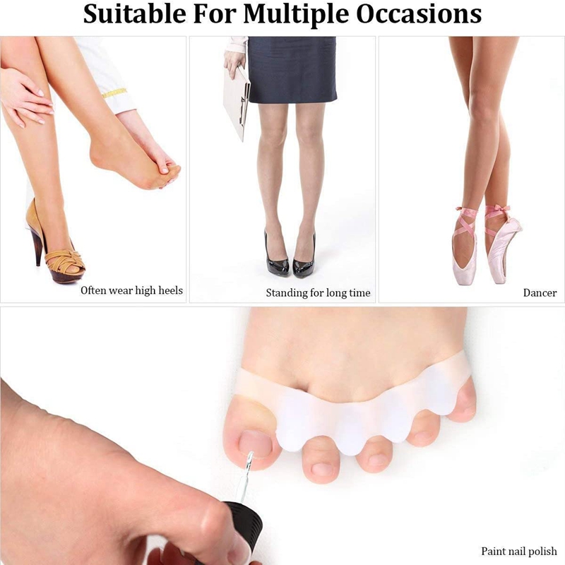 Protective Toe Separator For Bunion Relief Gel Silicone Hammer Toe Corrector For Women Men 4