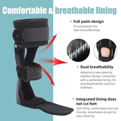 adjustable foot drop support brace for stroke, ms, hemiplegia | medical ankle foot orthosis for men & women