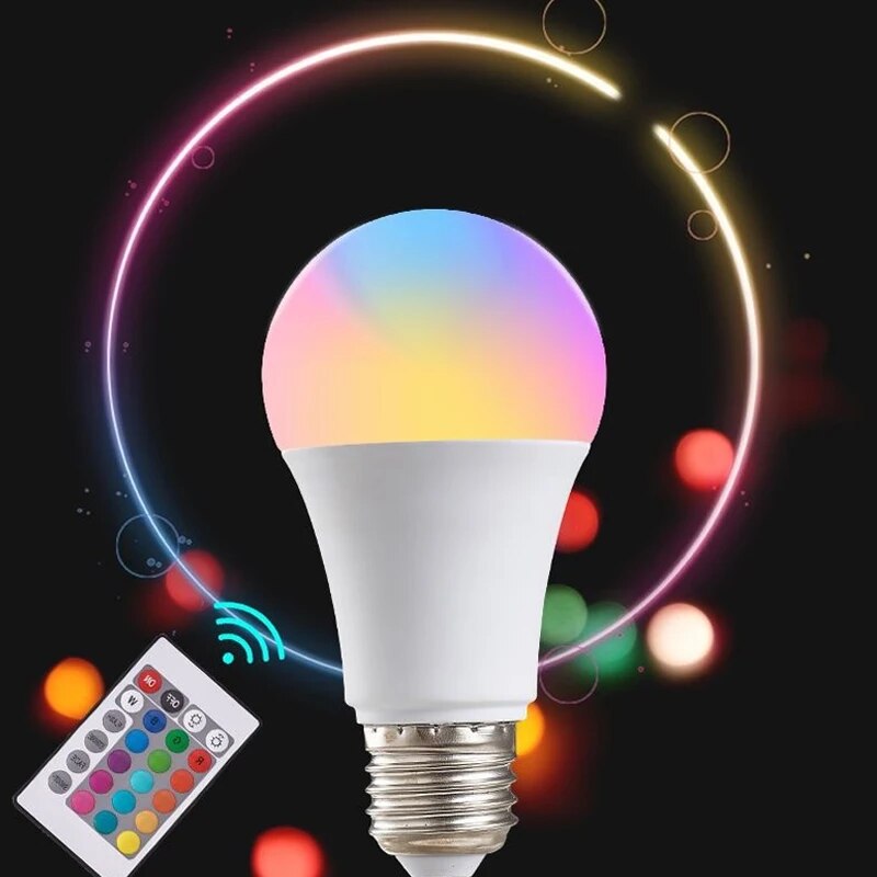 RGB LED Light Bulb Color Changing Light Bulb Remote Control Light Bulb Dimmable LED Bulb Smart Bulb