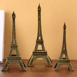 bronze finish eiffel tower statue decorative architectural collectible with gift box