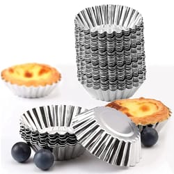 piece reusable stainless steel egg tart molds set for baking mini pastry and mooncake desserts