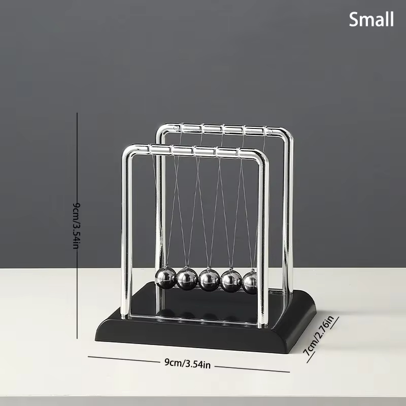 Newton Cradle Desk Toy Steel Ball Pendulum Physics Decor for Office and Classroom